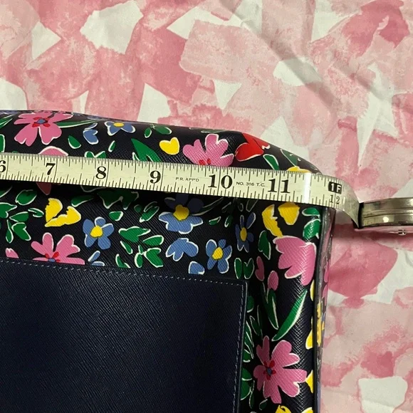 Kate Spade Navy Floral Tote Bag brand new no tags - Picture 12 of 13